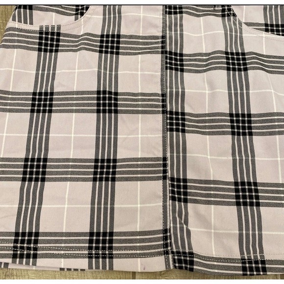 NWT VTG Y2K Like An Angel Overall Skirt 1X Plus Lavender Black Plaid Skater Goth - Picture 7 of 11